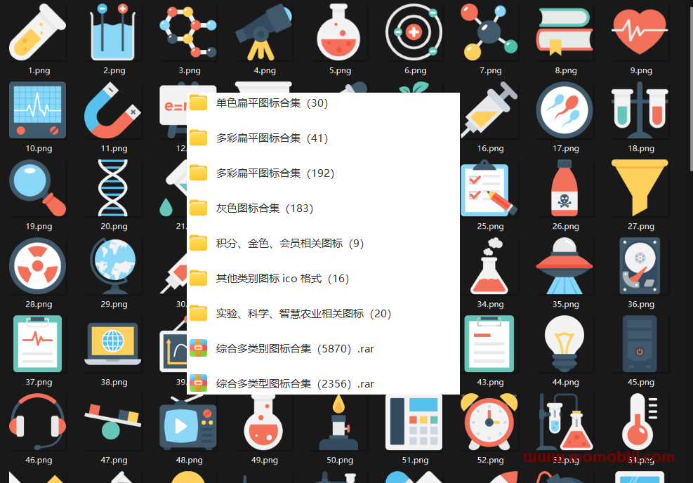 8000+多种类别的图标素材合集，已中文分类