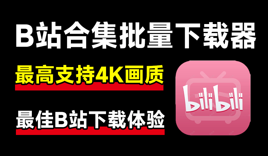 支持4K画质，批量不限速下载，最新B站视频下载工具！
