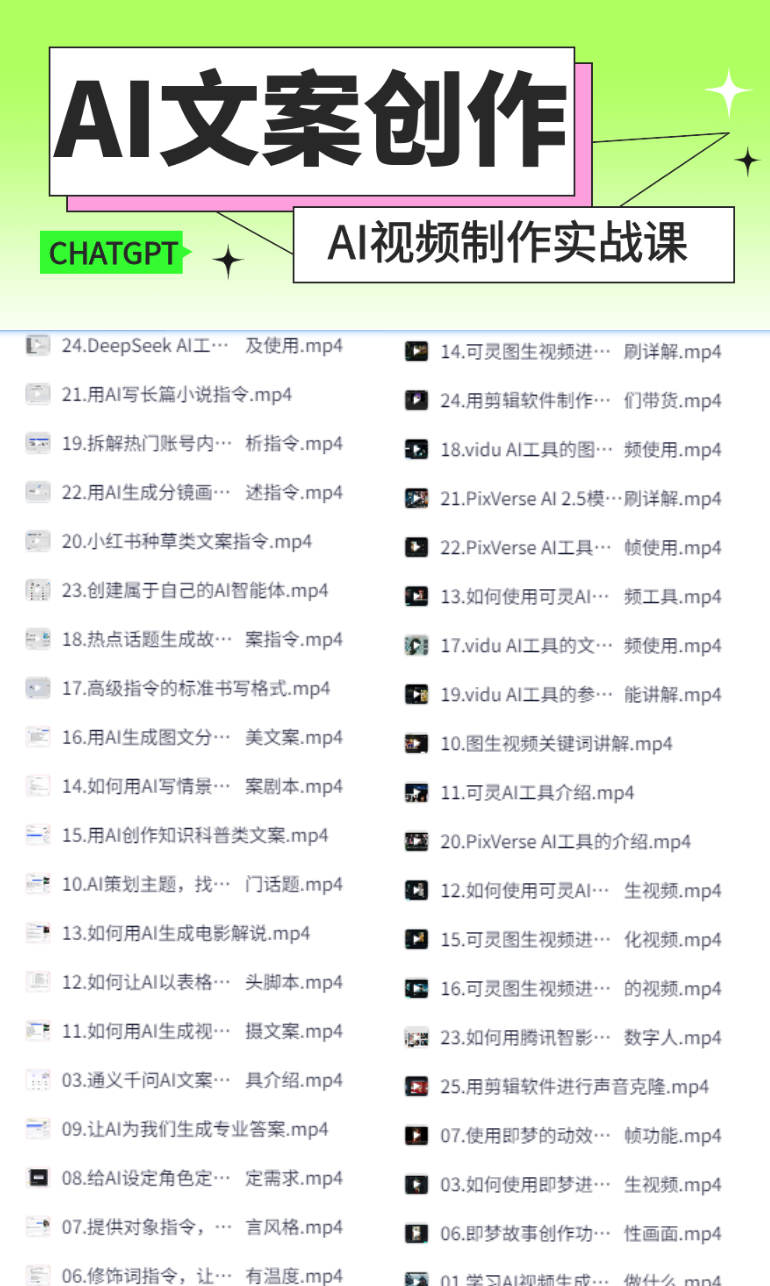 Ai文案创作+Ai视频生成必备课程！高质量小白入门Ai学习课程，瞬间提升技能02