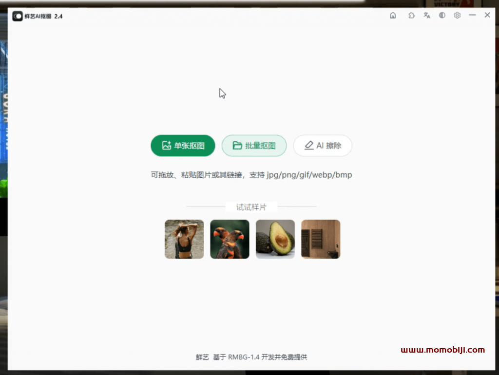 纯本地离线永久免费Ai抠图软件，支持AI擦除+批量抠图背景颜色，支持win和mac-03